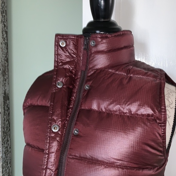 J. CREW Shiny Puffer Vest - Dark Cranberry - Picture 9 of 16